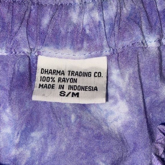 Purple and Blue Tie-Dye Harem Pants - Picture 2 of 4